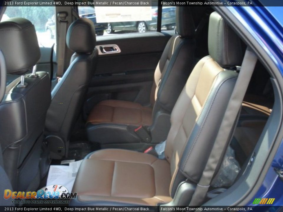 2013 Ford Explorer Limited 4WD Deep Impact Blue Metallic / Pecan/Charcoal Black Photo #13