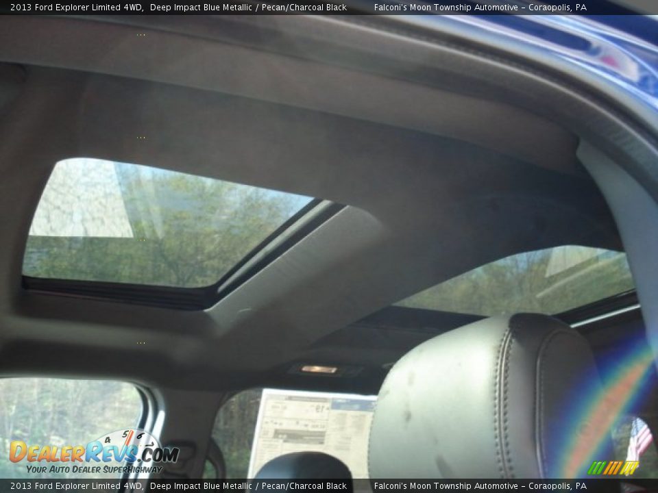2013 Ford Explorer Limited 4WD Deep Impact Blue Metallic / Pecan/Charcoal Black Photo #14