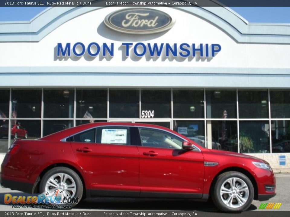 2013 Ford Taurus SEL Ruby Red Metallic / Dune Photo #1