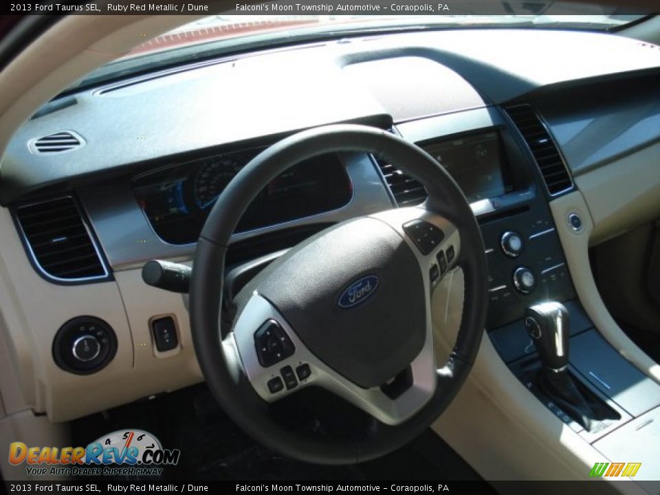 2013 Ford Taurus SEL Ruby Red Metallic / Dune Photo #10