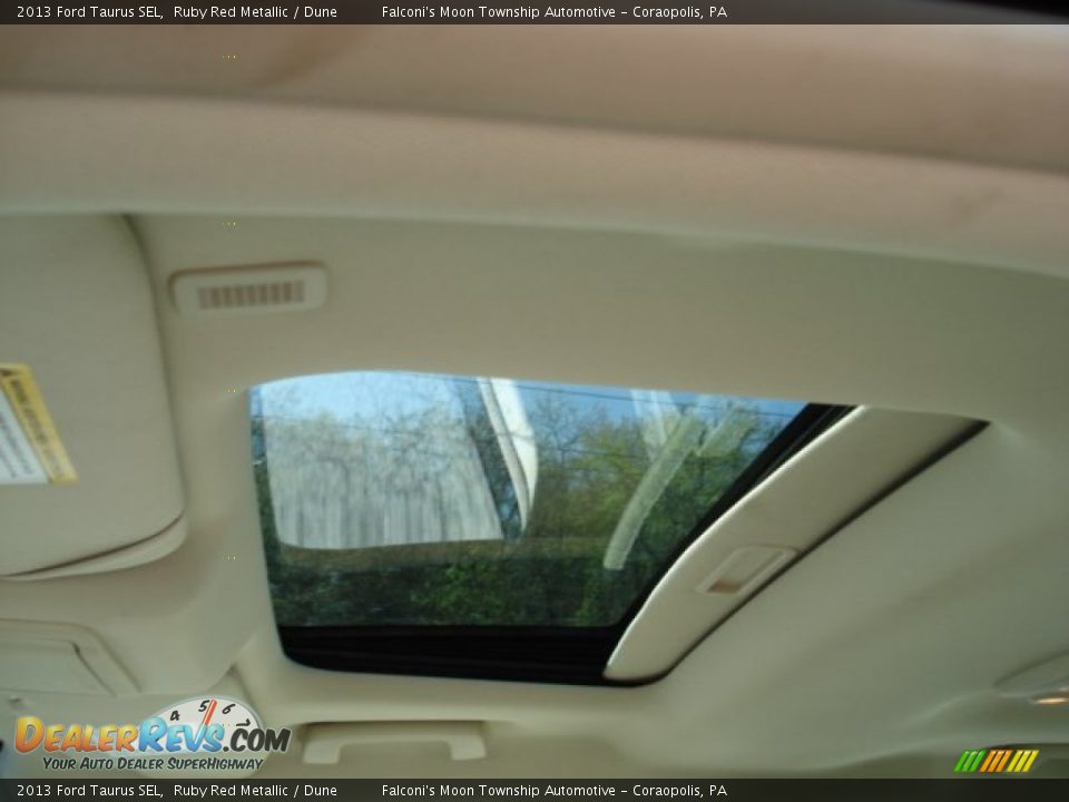 2013 Ford Taurus SEL Ruby Red Metallic / Dune Photo #14