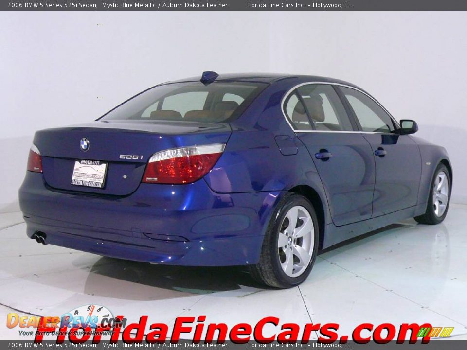 2006 BMW 5 Series 525i Sedan Mystic Blue Metallic / Auburn Dakota Leather Photo #2