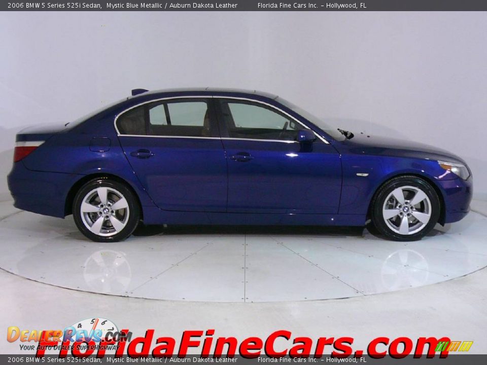 2006 BMW 5 Series 525i Sedan Mystic Blue Metallic / Auburn Dakota Leather Photo #4