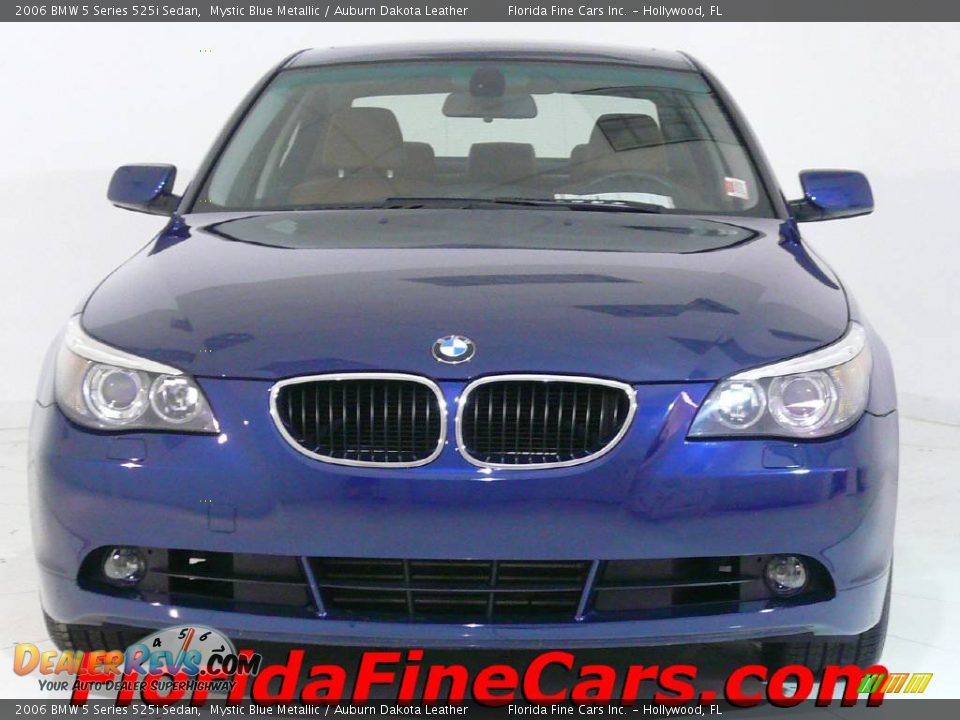 2006 BMW 5 Series 525i Sedan Mystic Blue Metallic / Auburn Dakota Leather Photo #5