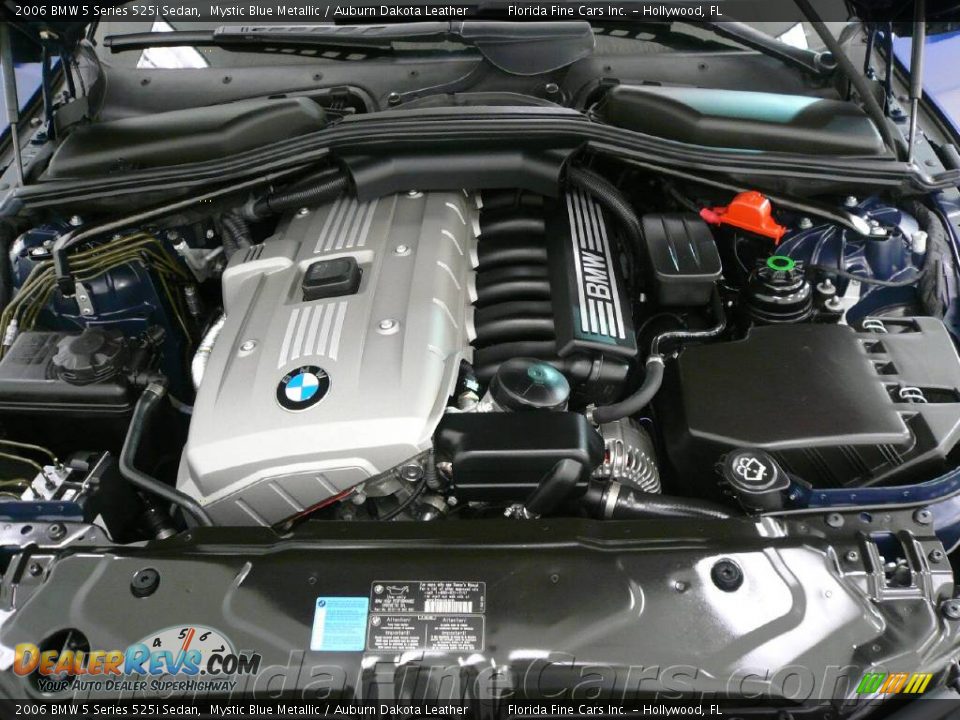 2006 BMW 5 Series 525i Sedan Mystic Blue Metallic / Auburn Dakota Leather Photo #9