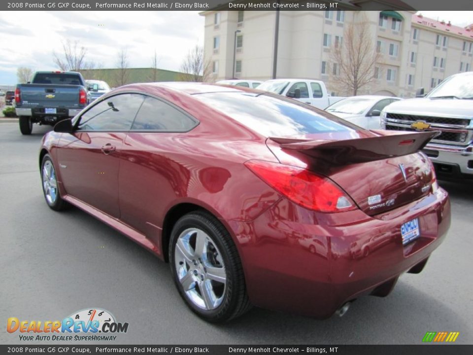 2008 Pontiac G6 GXP Coupe Performance Red Metallic / Ebony Black Photo #5