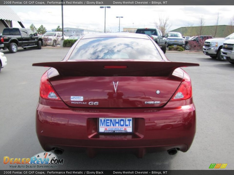 2008 Pontiac G6 GXP Coupe Performance Red Metallic / Ebony Black Photo #6