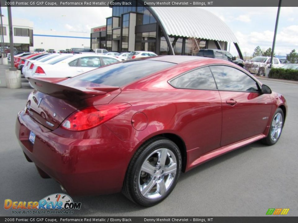 2008 Pontiac G6 GXP Coupe Performance Red Metallic / Ebony Black Photo #7