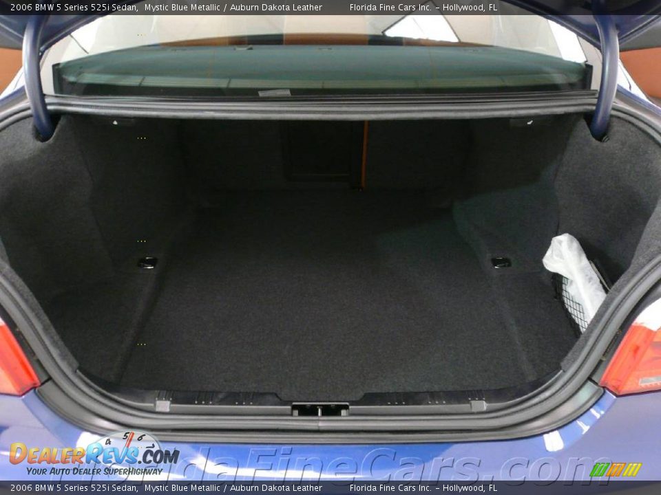 2006 BMW 5 Series 525i Sedan Mystic Blue Metallic / Auburn Dakota Leather Photo #10