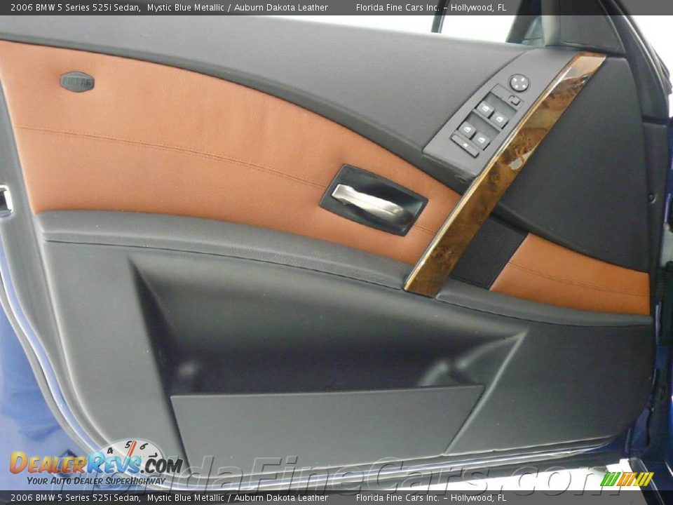 2006 BMW 5 Series 525i Sedan Mystic Blue Metallic / Auburn Dakota Leather Photo #11