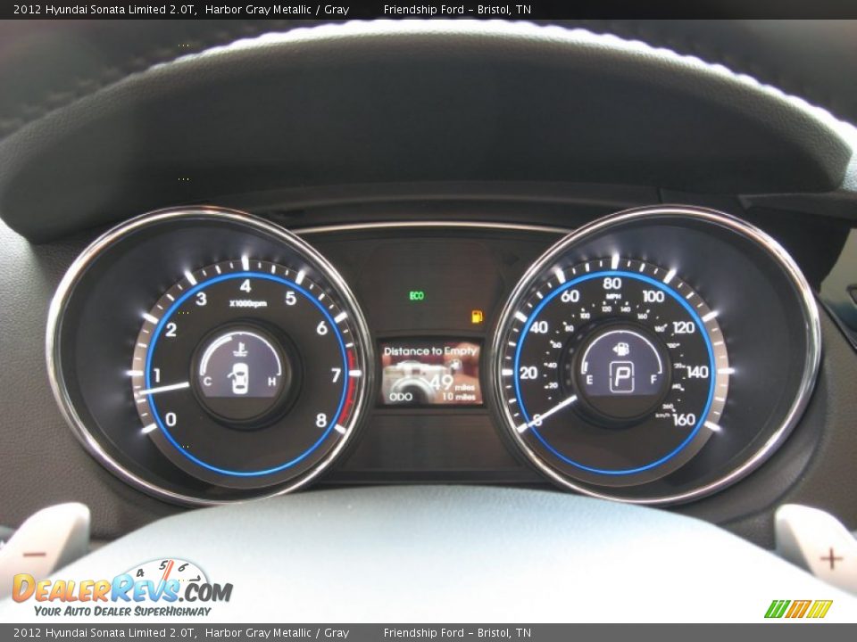 2012 Hyundai Sonata Limited 2.0T Harbor Gray Metallic / Gray Photo #27