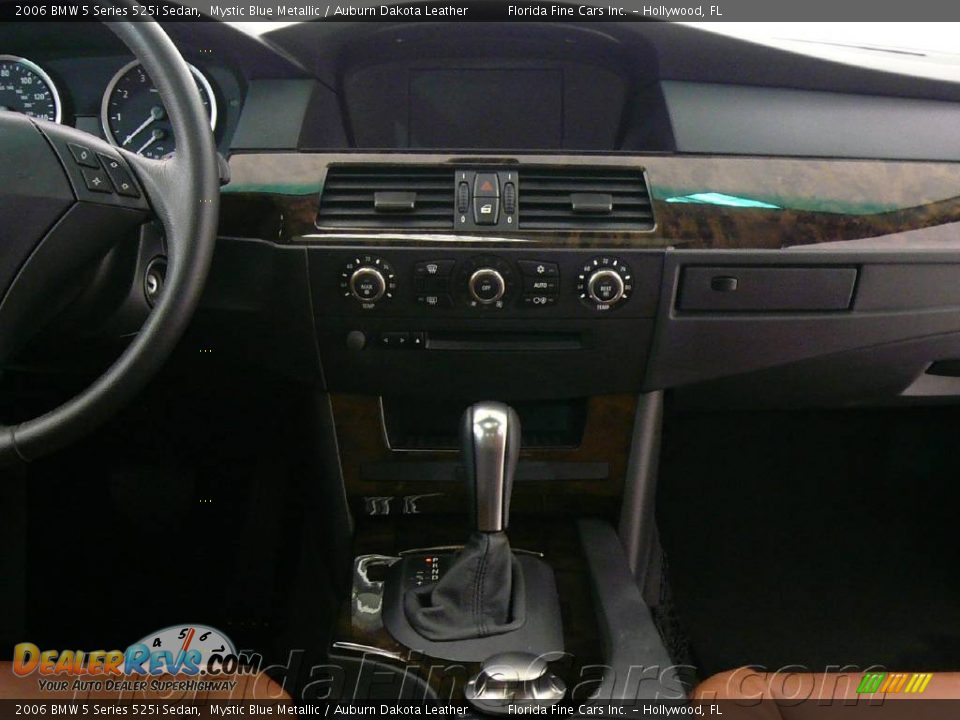 2006 BMW 5 Series 525i Sedan Mystic Blue Metallic / Auburn Dakota Leather Photo #18