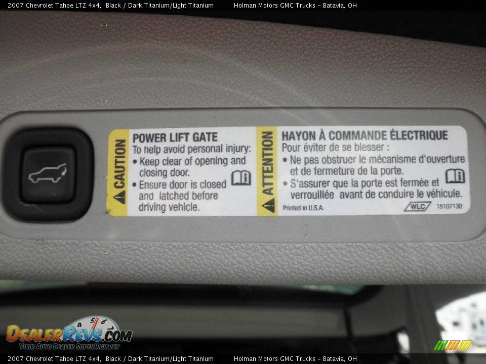 2007 Chevrolet Tahoe LTZ 4x4 Black / Dark Titanium/Light Titanium Photo #20