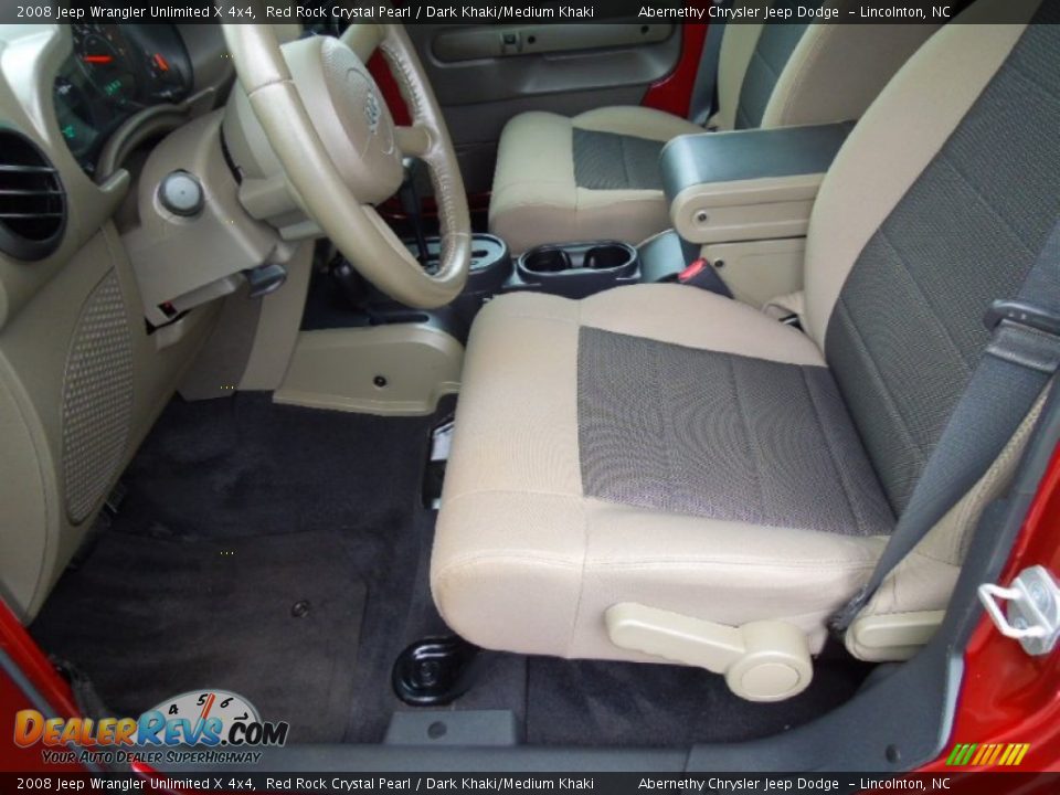 2008 Jeep Wrangler Unlimited X 4x4 Red Rock Crystal Pearl / Dark Khaki/Medium Khaki Photo #8