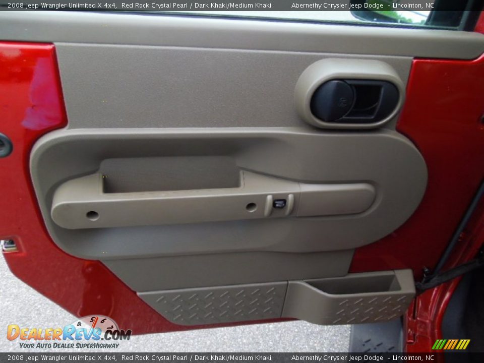 2008 Jeep Wrangler Unlimited X 4x4 Red Rock Crystal Pearl / Dark Khaki/Medium Khaki Photo #10