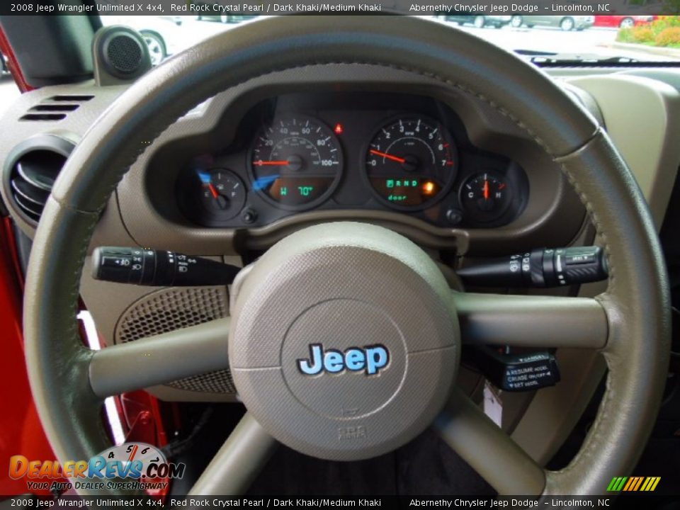 2008 Jeep Wrangler Unlimited X 4x4 Red Rock Crystal Pearl / Dark Khaki/Medium Khaki Photo #14