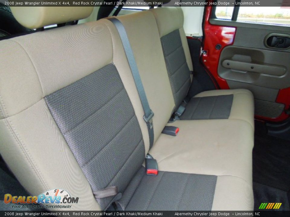 2008 Jeep Wrangler Unlimited X 4x4 Red Rock Crystal Pearl / Dark Khaki/Medium Khaki Photo #20