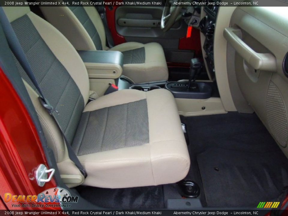 2008 Jeep Wrangler Unlimited X 4x4 Red Rock Crystal Pearl / Dark Khaki/Medium Khaki Photo #21