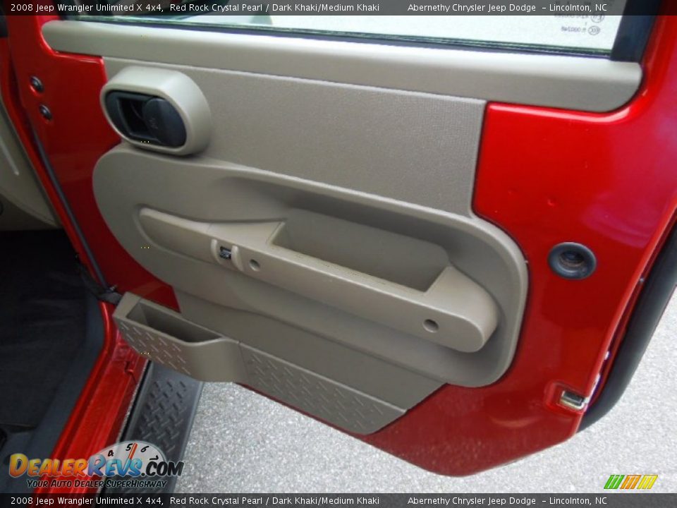 2008 Jeep Wrangler Unlimited X 4x4 Red Rock Crystal Pearl / Dark Khaki/Medium Khaki Photo #23
