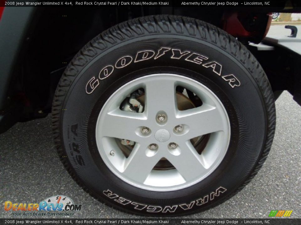 2008 Jeep Wrangler Unlimited X 4x4 Red Rock Crystal Pearl / Dark Khaki/Medium Khaki Photo #24