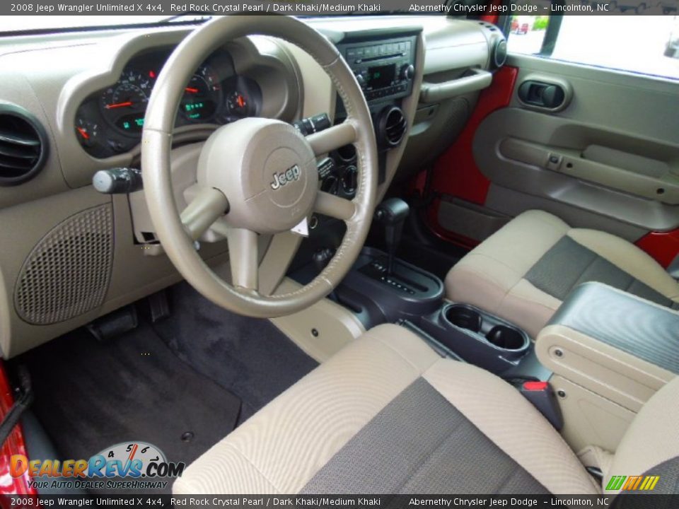 2008 Jeep Wrangler Unlimited X 4x4 Red Rock Crystal Pearl / Dark Khaki/Medium Khaki Photo #26