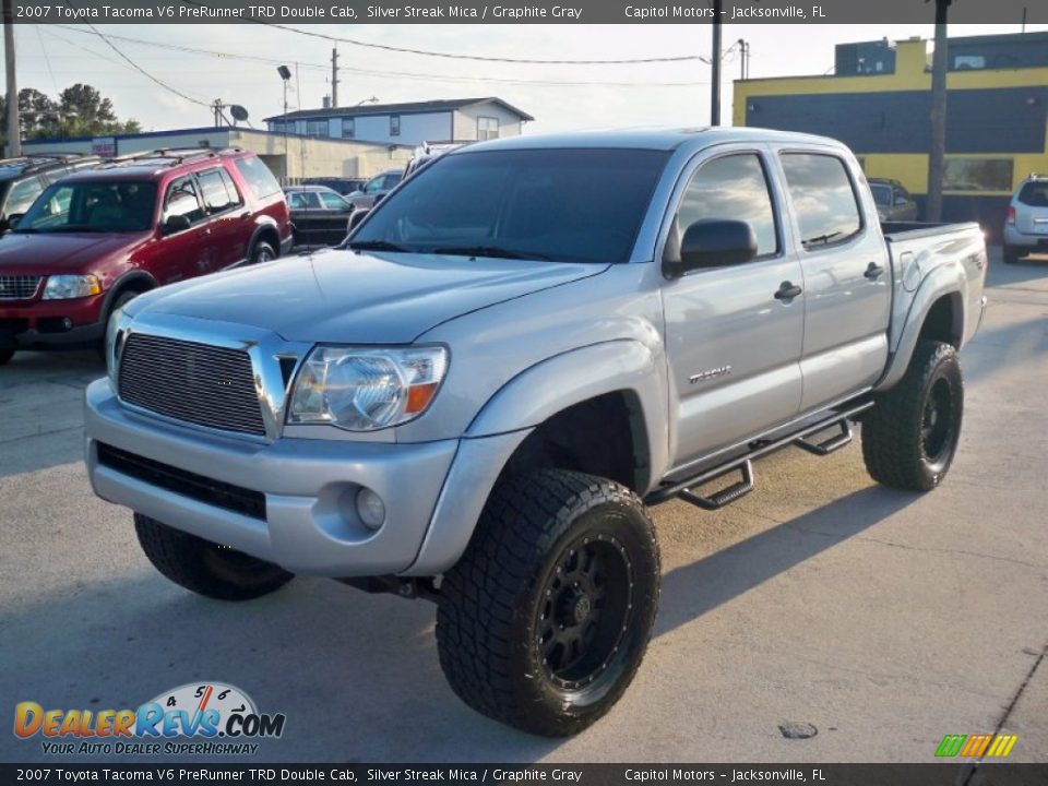 2007 Toyota Tacoma V6 PreRunner TRD Double Cab Silver Streak Mica / Graphite Gray Photo #27