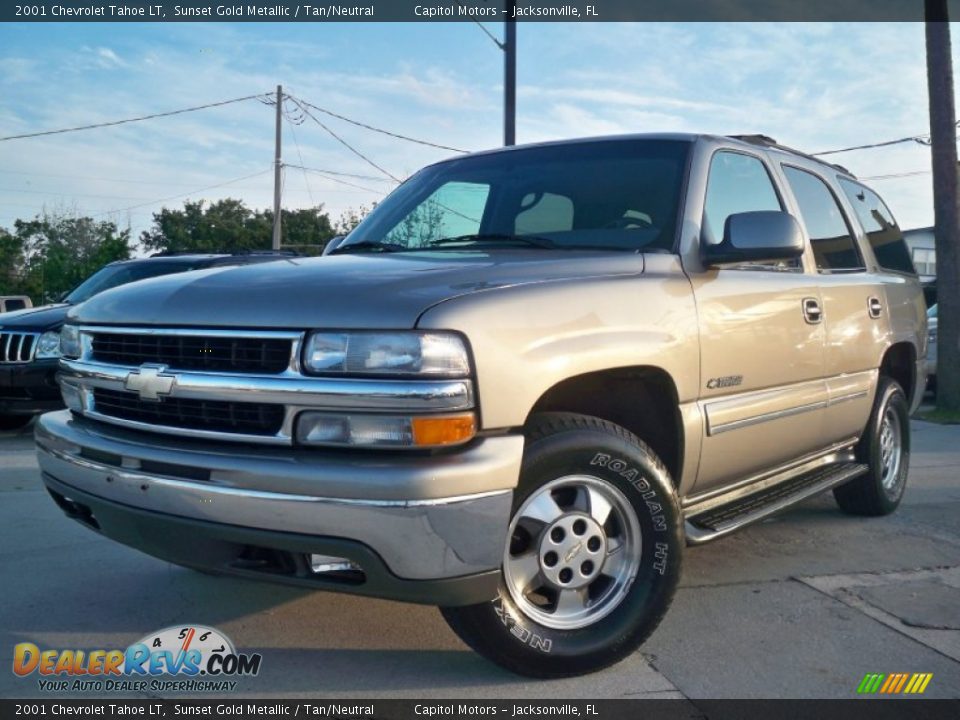 2001 Chevrolet Tahoe LT Sunset Gold Metallic / Tan/Neutral Photo #1