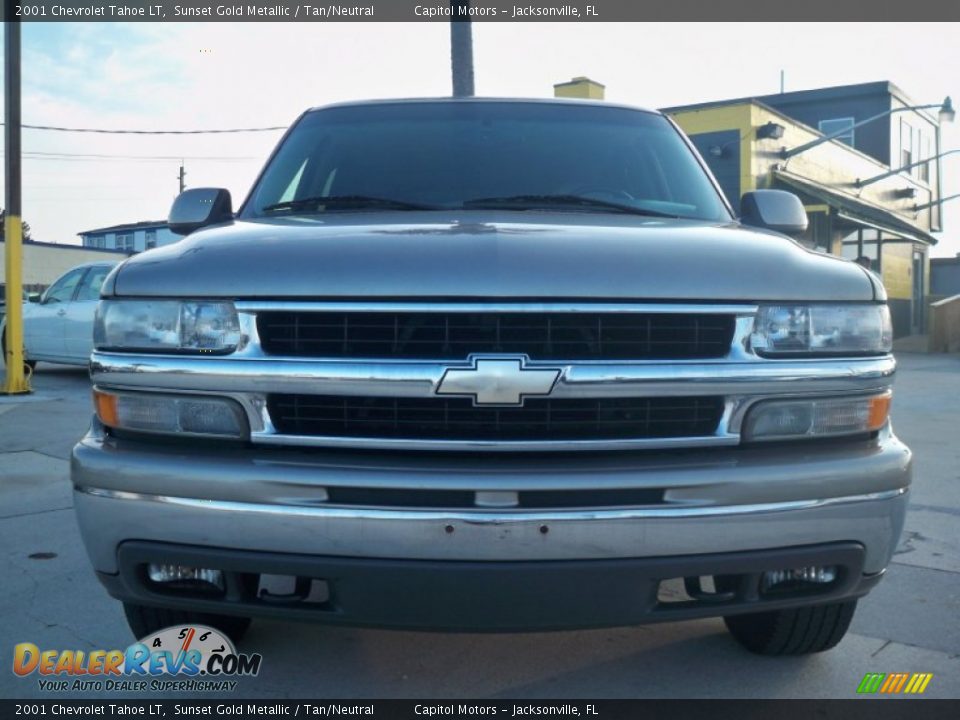 2001 Chevrolet Tahoe LT Sunset Gold Metallic / Tan/Neutral Photo #3