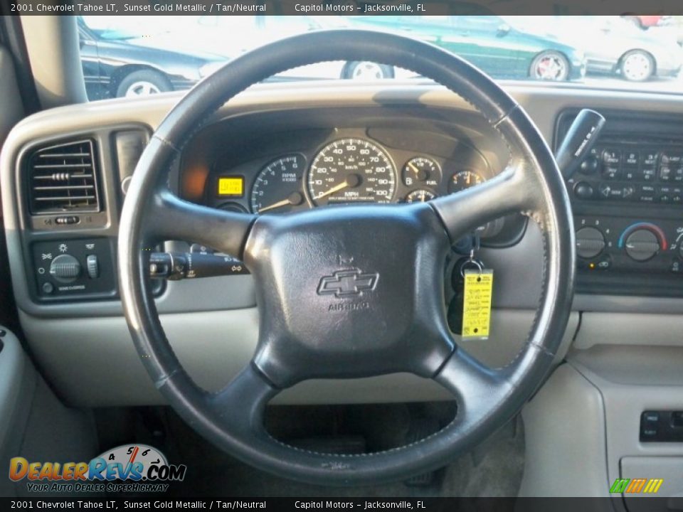 2001 Chevrolet Tahoe LT Sunset Gold Metallic / Tan/Neutral Photo #14