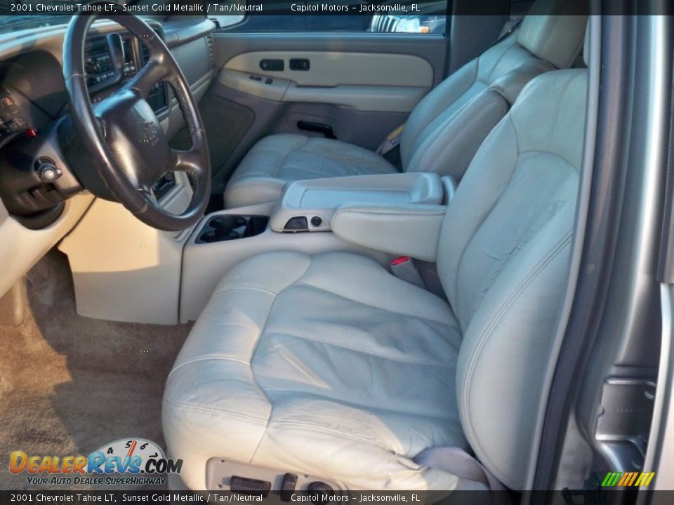 2001 Chevrolet Tahoe LT Sunset Gold Metallic / Tan/Neutral Photo #15