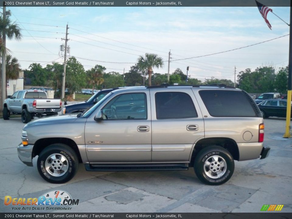2001 Chevrolet Tahoe LT Sunset Gold Metallic / Tan/Neutral Photo #31