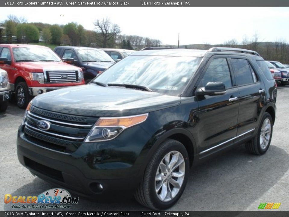 2013 Ford Explorer Limited 4WD Green Gem Metallic / Charcoal Black Photo #4