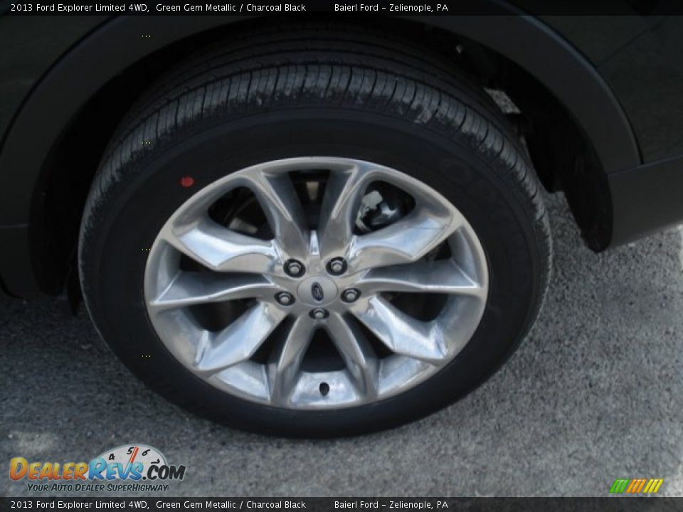 2013 Ford Explorer Limited 4WD Green Gem Metallic / Charcoal Black Photo #9