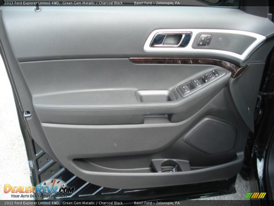2013 Ford Explorer Limited 4WD Green Gem Metallic / Charcoal Black Photo #12