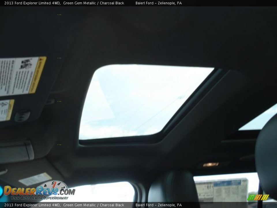 2013 Ford Explorer Limited 4WD Green Gem Metallic / Charcoal Black Photo #15