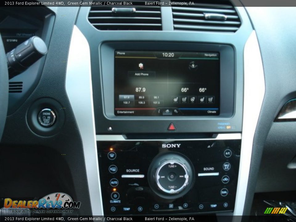 2013 Ford Explorer Limited 4WD Green Gem Metallic / Charcoal Black Photo #16