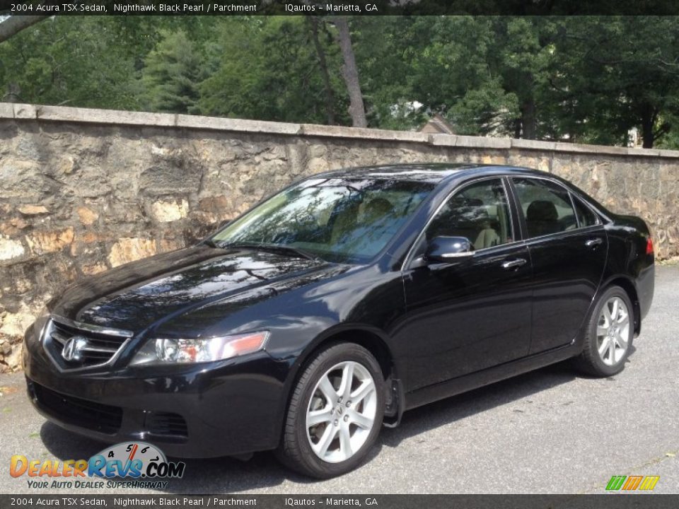 2004 Acura TSX Sedan Nighthawk Black Pearl / Parchment Photo #4