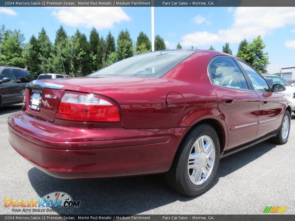 2004 Mercury Sable LS Premium Sedan Merlot Red Metallic / Medium Parchment Photo #3