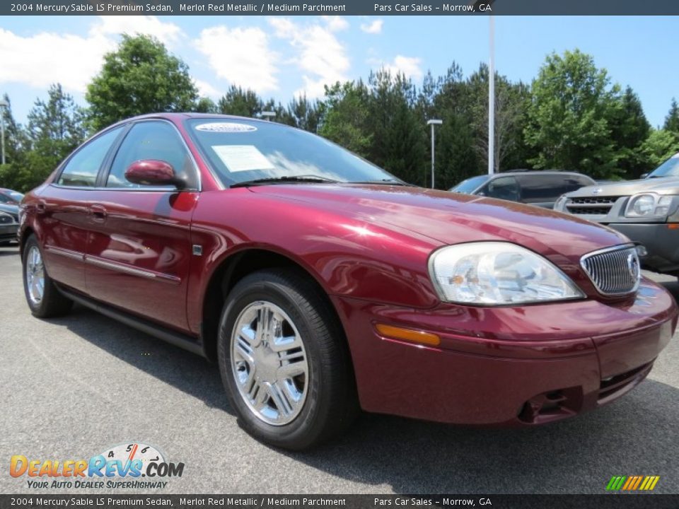 2004 Mercury Sable LS Premium Sedan Merlot Red Metallic / Medium Parchment Photo #4