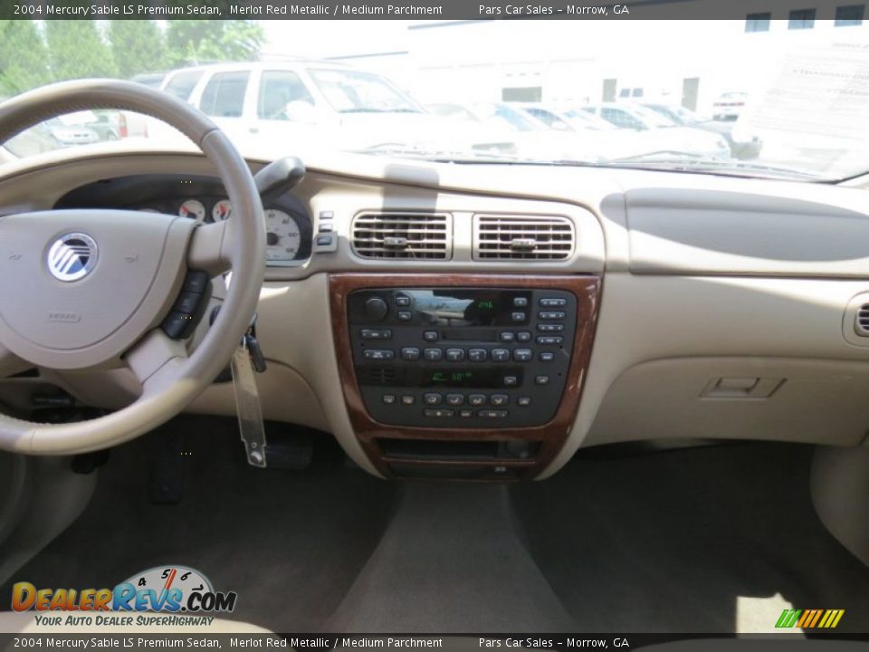 2004 Mercury Sable LS Premium Sedan Merlot Red Metallic / Medium Parchment Photo #12
