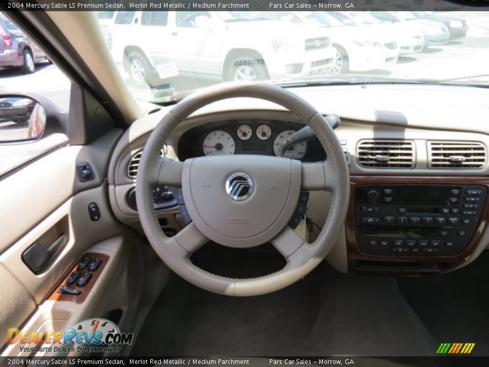 2004 Mercury Sable LS Premium Sedan Merlot Red Metallic / Medium Parchment Photo #13