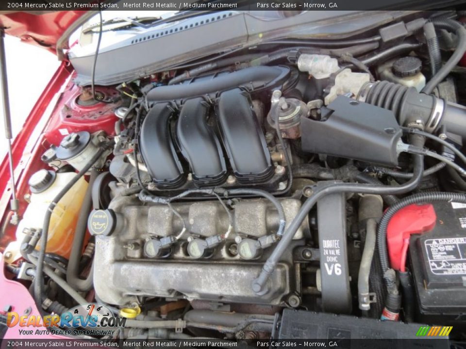 2004 Mercury Sable LS Premium Sedan Merlot Red Metallic / Medium Parchment Photo #14