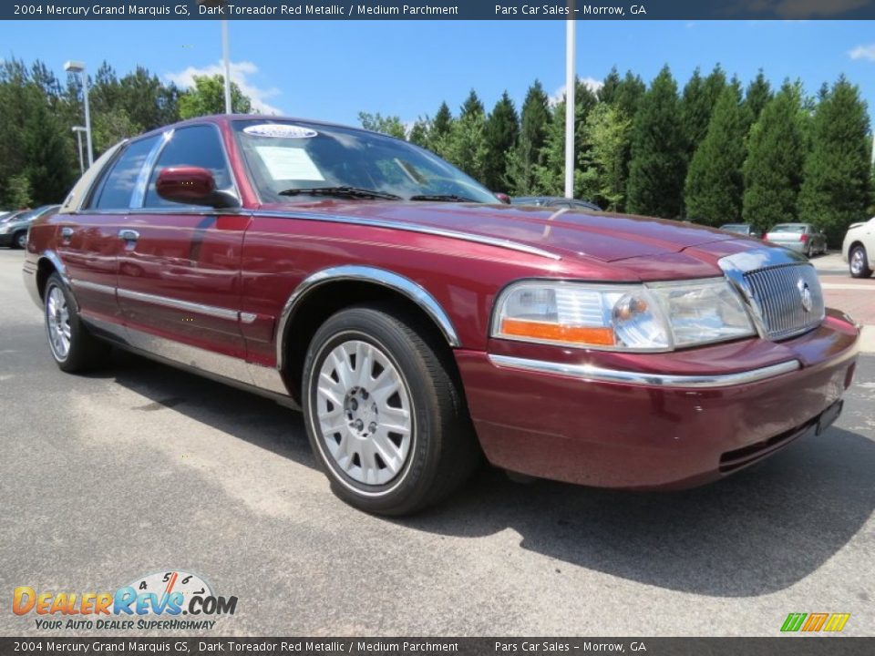 2004 Mercury Grand Marquis GS Dark Toreador Red Metallic / Medium Parchment Photo #4