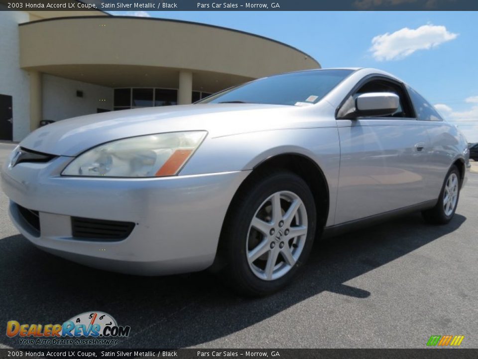 2003 Honda Accord LX Coupe Satin Silver Metallic / Black Photo #1