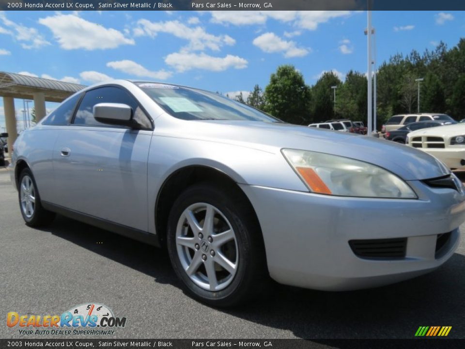 2003 Honda Accord LX Coupe Satin Silver Metallic / Black Photo #4