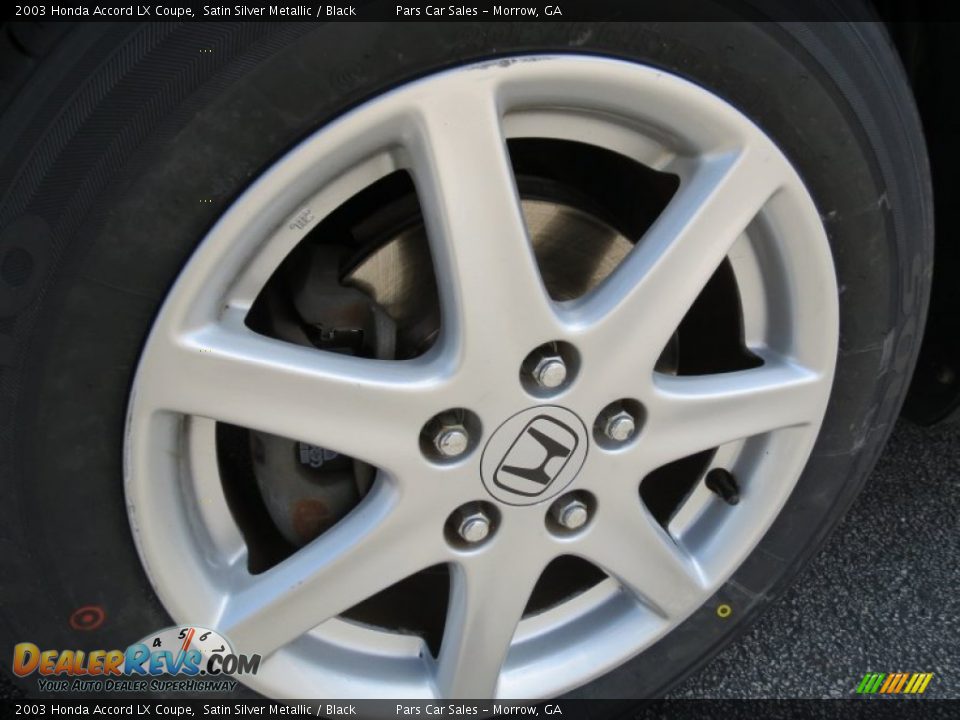 2003 Honda Accord LX Coupe Satin Silver Metallic / Black Photo #5