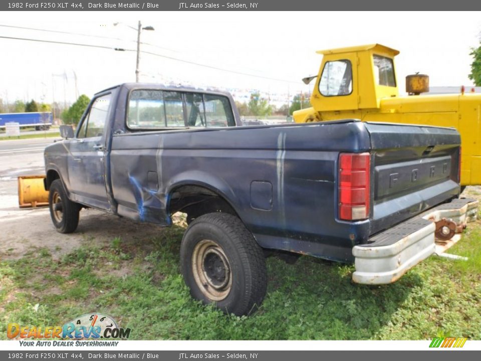 1982 Ford F250 XLT 4x4 Dark Blue Metallic / Blue Photo #2