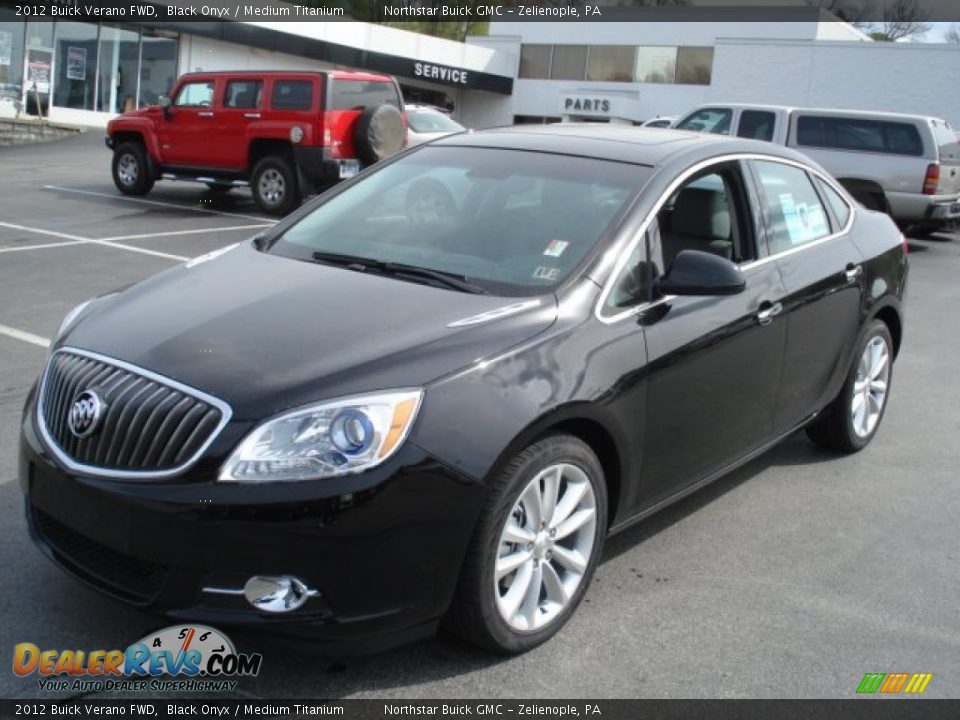 2012 Buick Verano FWD Black Onyx / Medium Titanium Photo #2