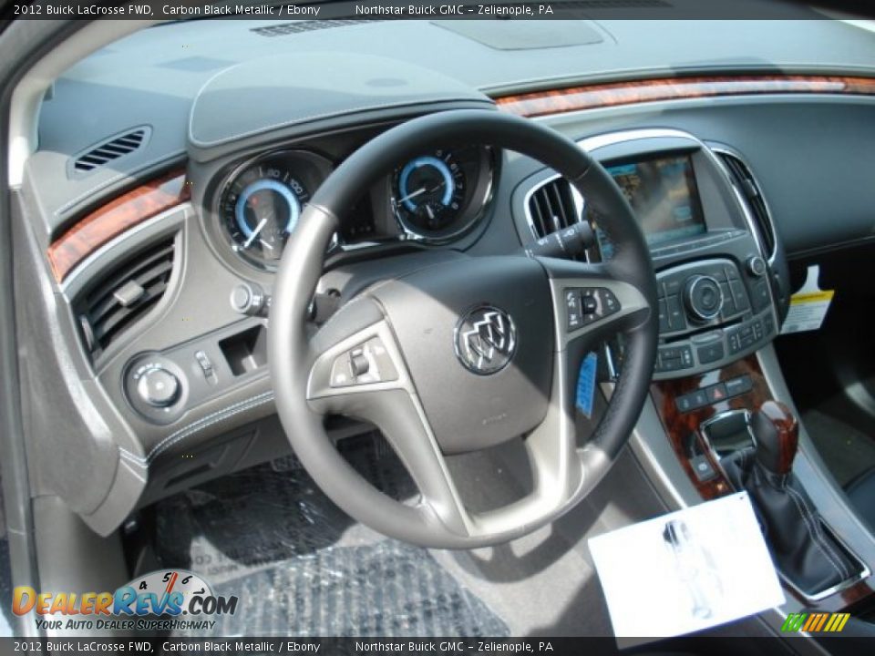 2012 Buick LaCrosse FWD Carbon Black Metallic / Ebony Photo #10