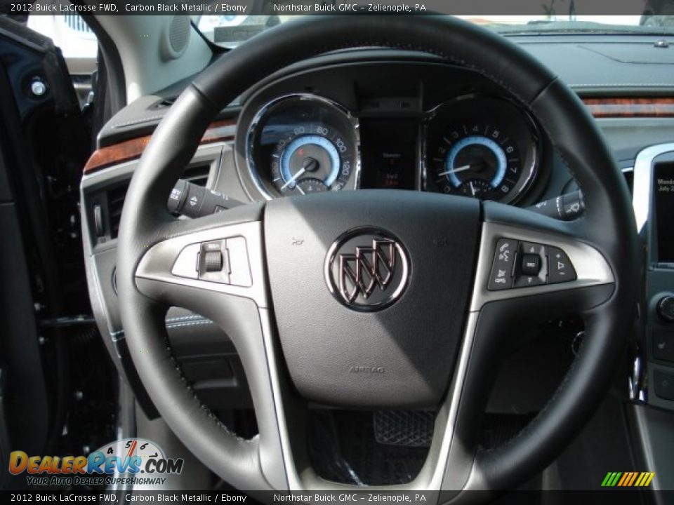 2012 Buick LaCrosse FWD Carbon Black Metallic / Ebony Photo #16